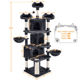thumbnail image 6 of Yaheetech 76-inch Cat Tree Cat Tower with Condos, Black, 6 of 8