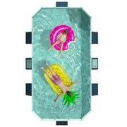 Liyufly Foldable Swimming Pool, Large Non-Inflatable Outdoor Pools for Kids Adults Above Ground Pools, Blue, 116x65x22