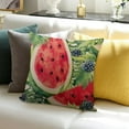 thumbnail image 3 of Watermelon Pillow Covers Summer Watercolor Fruits Pattern Red Green Print Decorative Throw Pillows Outdoor Farmhouse Pillowcase, 3 of 5