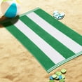 thumbnail image 4 of Superior Cabana Striped 6-Piece Oversized Cotton Beach Towel Set, Dark Green, 4 of 10