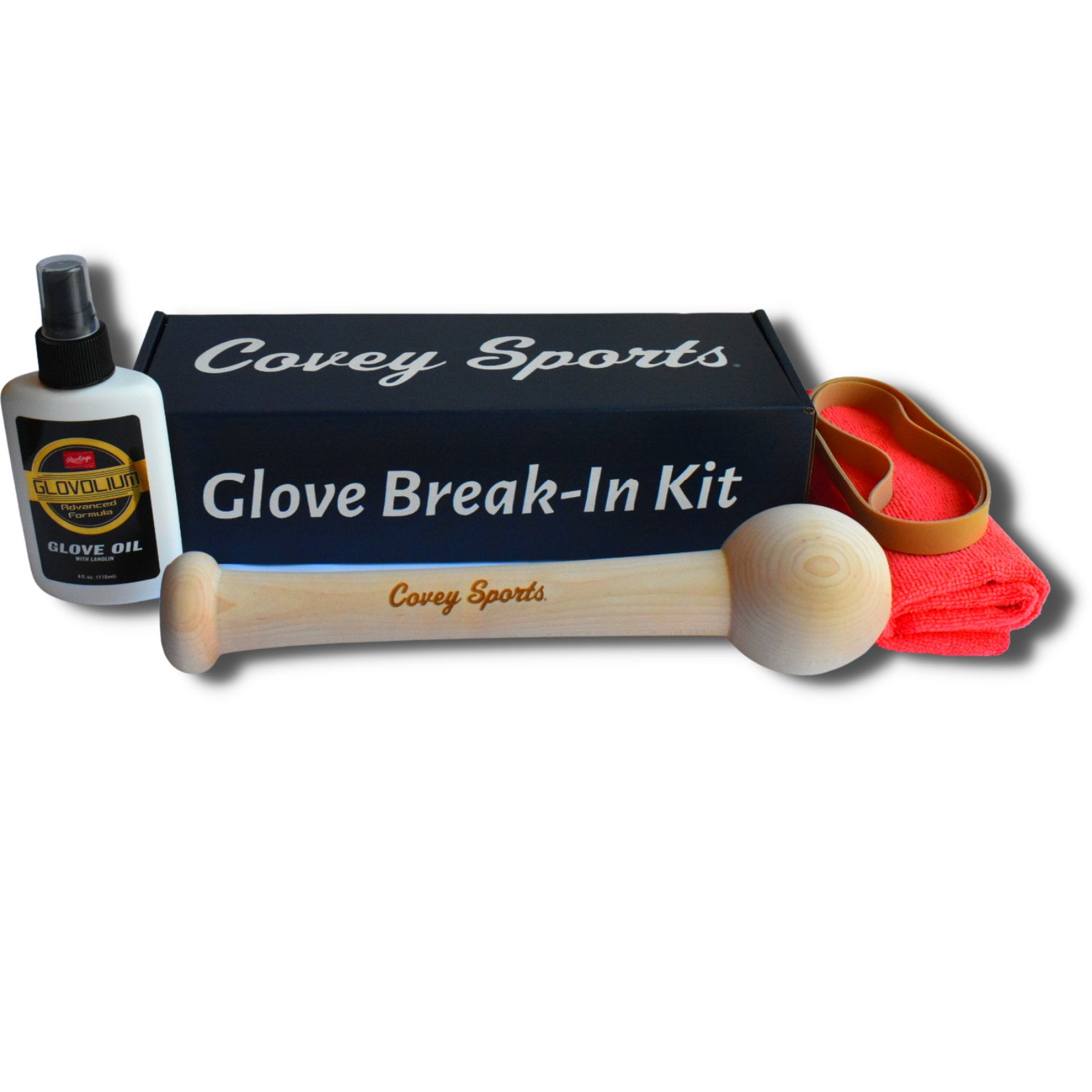 Covey Baseball & Softball Glove Breakin Kit Mallet, Oil Spray, Wrap
