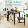 thumbnail image 6 of Best Choice Products 3-Piece Modern Dining Set, Square Table & Chairs Set w/ Steel Frame, Storage Rack - Natural/Black, 6 of 8