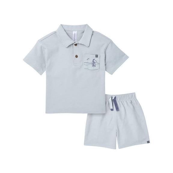 Modern Moments 2pc Baby, Toddler and Boy Outfit Set, Sizes (12 Months - Large)