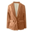 thumbnail image 6 of Lindreshi Shackets for Women with Pockets Women Casual Long Sleeve Solid Turndown Collar Buttons Fashion Coat, 6 of 7