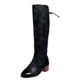 thumbnail image 2 of Bottes d'Hiver Décontractées pour Femmes au-Dessus du Genou avec Fermeture Éclair Latérale, 2 of 5