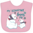 thumbnail image 3 of Inktastic My Godfather Loves Me Cute Polar Bears Boys or Girls Baby Bib, 3 of 4