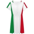 thumbnail image 3 of Flag of Italy Women's Dress Short Sleeve Summer Sundress Summer Women Clothes, 3 of 7