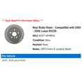 thumbnail image 2 of Rear Brake Rotor - Compatible with 2004 - 2006 RX330 2005, 2 of 2