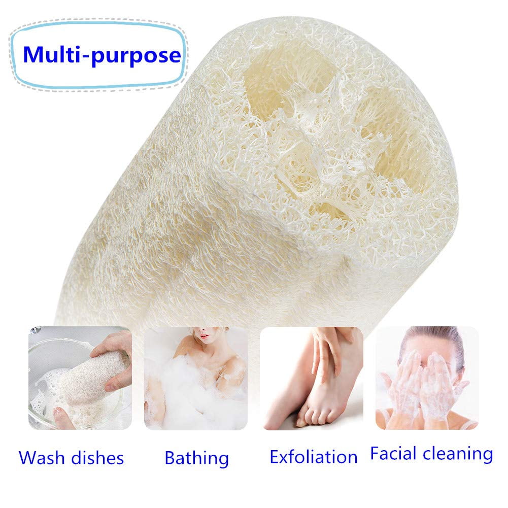 Luff Your Skin Natural Loofah Sponge - Made with 100% Egyptian All Natural Luffa Sponges - Bath Sponges for Shower for Men & Women - Loofah
