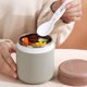 thumbnail image 3 of Recipiente para alimentos aislado al vacío de 17 oz, calentador de sopa de acero inoxidable a prueba de fugas con cuchara plegable, tapa de tazón y mango de silicona, 3 of 6
