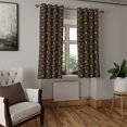 thumbnail image 2 of Ambesonne Grommet Curtain, , 50"x108", Black Caramel and Champagne, 2 of 5