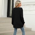 thumbnail image 4 of SWSMCLT Women's Soft Top Long Sleeve Sweater Warm Holiday Knit Winter Fall Fashion Tunic Top Spandex Crewneck Black XX-Large, 4 of 5