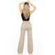 thumbnail image 4 of Pantalón Dama Pierna Ancha mezclilla Jeans Mujer cafe 13, 4 of 5