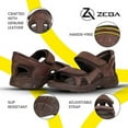 thumbnail image 5 of Zeba Men's Premium Leather Easy Slip-On Massaging Sandals Slides (Desert Tan, 10), 5 of 7