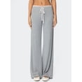 thumbnail image 4 of Pantalones Acampanados de Encaje para Mujer, de Cintura Baja, Informales, para Hacer Ejercicio, Ropa de Calle. Gris M, 4 of 9