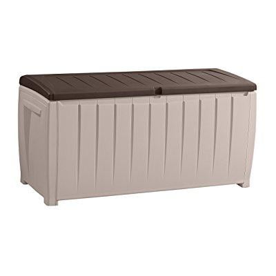 Keter Novel Plastic Deck Storage Container Box Outdoor Patio Furniture 90 Gal Brown Com Keter Novel Plastic Deck Storage, Patio Furniture Storage Box
