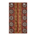 thumbnail image 1 of Orange Hanging Pocket Organizer, Indigenous Cultural Motif Pattern Traditional Borders, Printed Polyester Storage Bag with Pockets, 21" x 31", Orange Yellow and White, 1 of 2