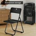 thumbnail image 5 of Wussanun Plastic Folding Chairs for Parties and Weddings, Stackable Commercial Event Seats, Set of 6, Black, 5 of 10