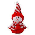 thumbnail image 3 of Standing Snowman Decorations Christmas Snowman Doll with Hat and Scarf Christmas Plush Doll Ornaments for Tabletop Shelf Mantel Holiday Decor, 3 of 9