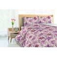 thumbnail image 3 of Ambesonne Flowers Boho Down Alternative Quilt Comforter, Wild Meadow Blossoms, Full, Soft Pink and Dark Purple, 3 of 5