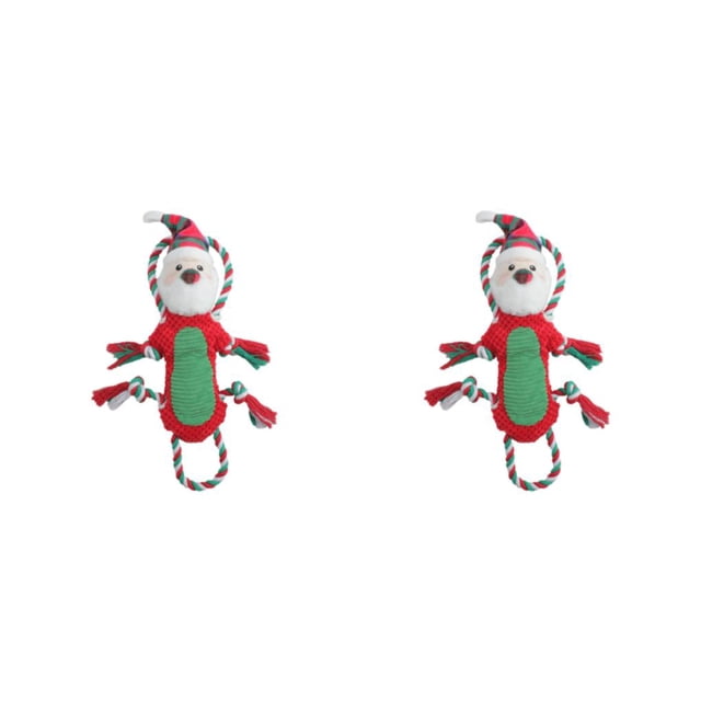 Greeniant Juguete interactivo para perros con cuerda chirriadora y papel arrugado, fácil de limpiar y duradero, juguetes para cachorros viejo rojo 2Conjunto