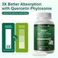 thumbnail image 2 of Mulittea Nicotinamide Riboside Complex Capsules with Quercetin, Resveratrol, NAD+ Supplement, 180 Vegan Capsules for Cellular Energy Support & Metabolic Health, 2 of 7