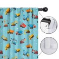 thumbnail image 4 of Blackout Kids Curtains,Cartoon Construction Vehicles Snowflakes Childrens Insulated Curtains Set Of 2,Bedroom Essentials,Toddler Room Decor 42"x84", 4 of 5