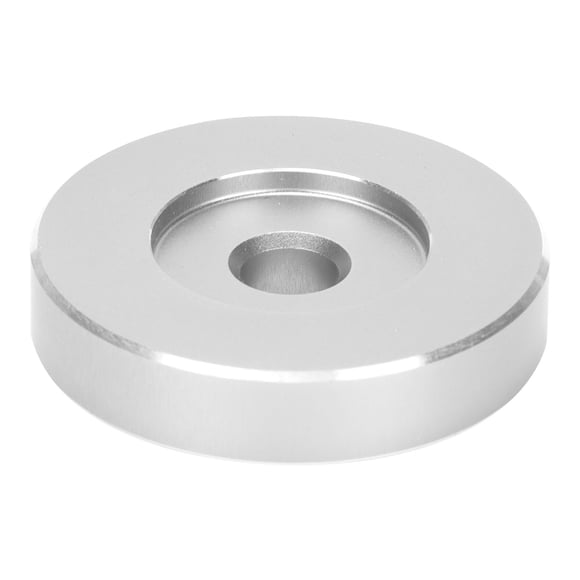 Adaptador de tocadiscos de 45 RPM, hoja de conversión de orificio grande, adaptador de abrazadera de vinilo negro para la mayoría de los discos de orificios grandes, Plata