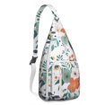 thumbnail image 1 of Autumn Leaves Shoulder Sling - Seasonal Maple & Flower Pattern, Fashionable Anti-Theft Daypack, 1 of 4
