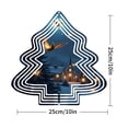 thumbnail image 2 of Metal Hanging Christmas Tree Wind Spinner - Festive Garden Decoration with Cozy Village Scene Snowy Trees & Glowing Butterflies, 2 of 7