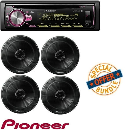 Pioneer CD Receiver with Improved Pioneer ARC App Compatibility, MIXTRAX, Built-in Bluetooth, and Color Customization W/ 2-Way 6-1/2