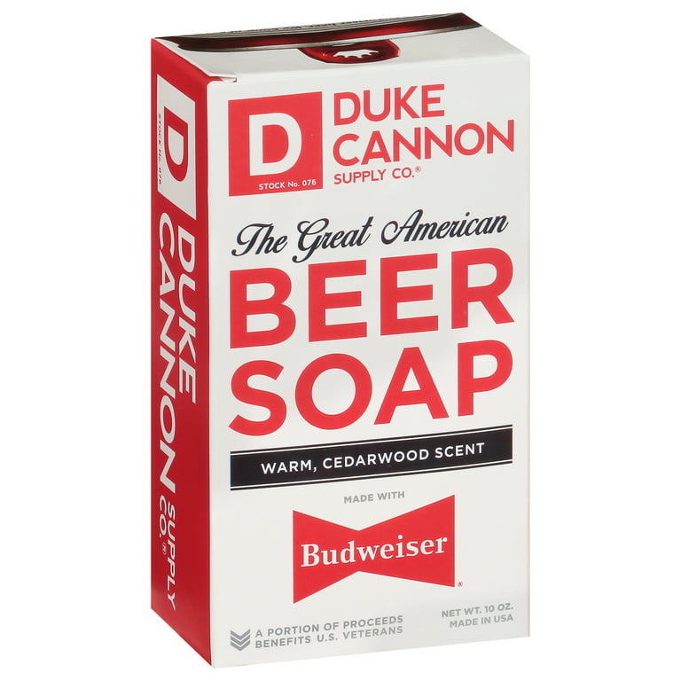Duke Cannon 9057389 10 oz Budweiser Warm Cedarwood Scent Beer Soap 