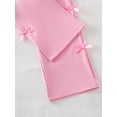 thumbnail image 6 of Fozruso Girls Summer Suit Top Sleeveless Bow Vest Wide Leg Pants Set Of Two (2 7 Years Old) Cute Clothing Sets,Pink,4 Years, 6 of 7
