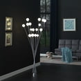 thumbnail image 3 of 61.5" In 16-Light Acrylic Globe Aluminun Led Chrysanthe Silver Chrome Metal Floor Lamp, 3 of 5