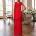 thumbnail image 3 of Vestido largo elegante y ajustado para mujer - Vestido largo de fiesta con cuello en V para invitadas a bodas y cócteles, 3 of 6