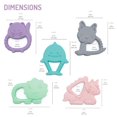 thumbnail image 3 of Melii Silicone Teethers - animal teething ring- for Babies - pack of 5 teethers - Age 0+, 3 of 7