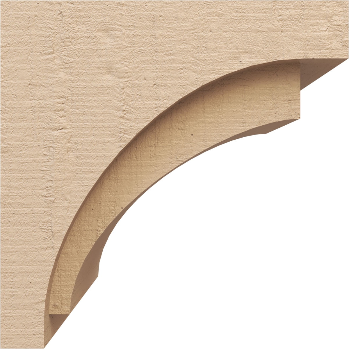 12"W x 12"D x 12"H Wide Rivera Rough Cedar Woodgrain TimberThane Corbel, Primed Tan