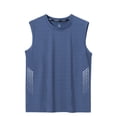 thumbnail image 4 of Krdevn Summer Men's Sleeveless T Shirt Ice Silk Sports Top Loose Fit Running Gym Workout Vest,Tank Tops Men,M, 4 of 4