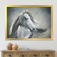 thumbnail image 3 of Designart 'Black and White Portrait Of A Wild Horse' Farmhouse Framed Art Print, 3 of 4