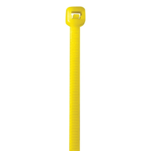 Aviditi Nylon Cable Tie, 4" L x 3/32" W, Yellow, Case of 1000 CT422C