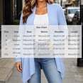 thumbnail image 3 of Hzzrkos Women's Lightweight Open Front Cardigan Long Sleeve Drape Front Knit Sweater Casual Loose Fit Layering Cardigan Outerwear for Office Daily Wear Light Blue S, 3 of 6