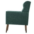 thumbnail image 6 of JAMPOOCA Modern Accent Arm Chairs, Upholstered Chenille Sigle Sofa Side Leisure Chair with Backrest & Pillow for Living Room, Bedroom,Office, Blackish Green, 6 of 9