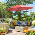 thumbnail image 2 of Outsunny ⌀ 9.6' Patio Hanging Offset Umbrella Aluminum Pole, 360° Rotation, 2 of 10