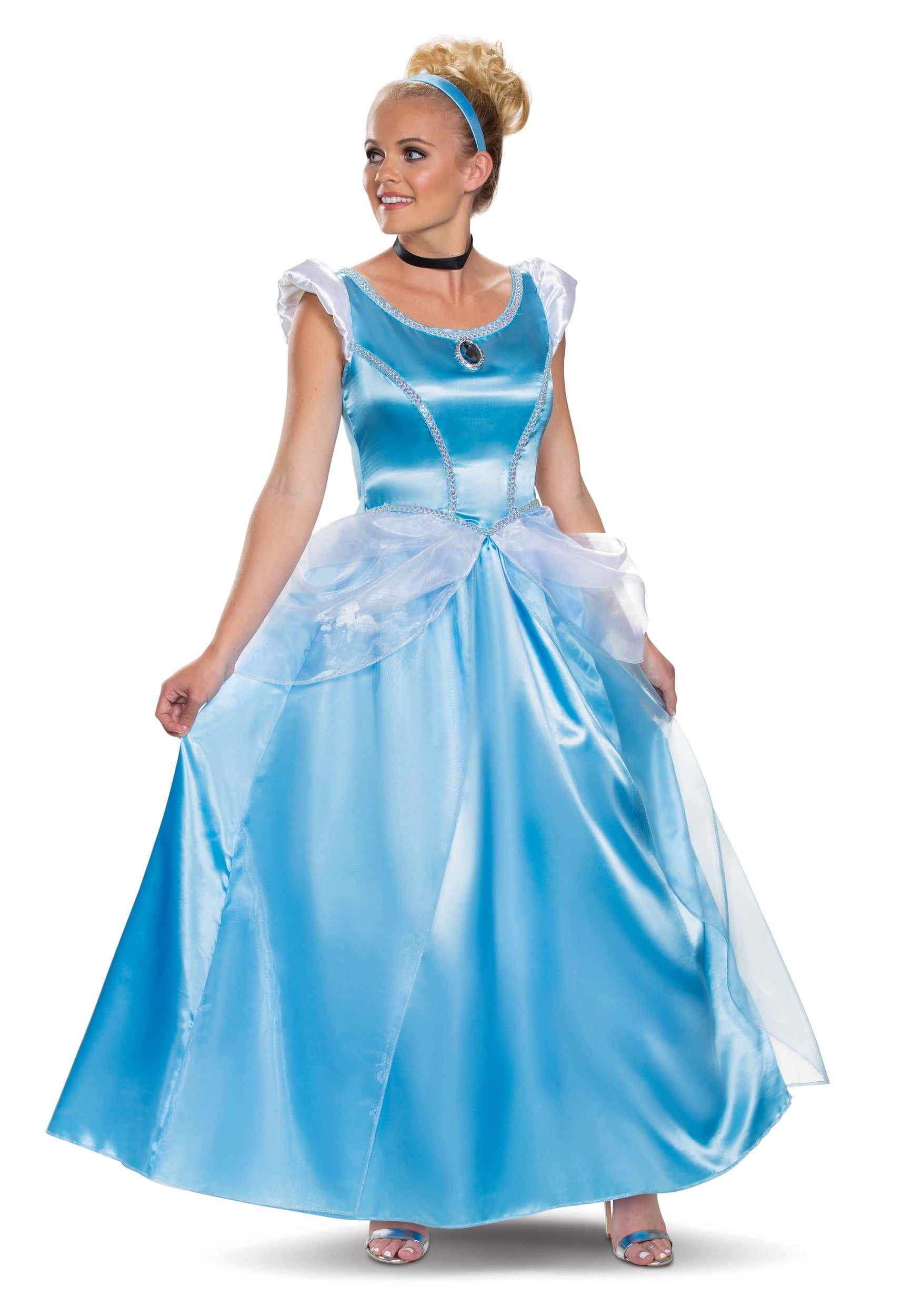 Deluxe Disney Cinderella Costume Blue Fancy Dress Womens Princess SM-XL -  Walmart.ca