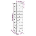 thumbnail image 4 of vidaXL Shoe Rack Transparent 44x32x174 cm PP, 4 of 5
