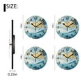 thumbnail image 2 of Non-Ticking Sweep Movement Wall Clock Battery Operated Analog Wall Clocks Decorative for Bedroom-Gold Blue Marble Vintage Style(10inch), 2 of 4