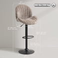 thumbnail image 3 of HOMCOM Bar Stools Set of 2, Swivel Counter Height Barstools with Back, 3 of 10
