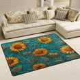 thumbnail image 2 of Area Rugs 72"x48" Indoor Non-Slip Wear Resistant Floor Mats Soft Large Carpets for Living Room Bedroom Home Decor Washable Rug Detailed Sunflowers, 2 of 7