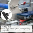 thumbnail image 5 of Uxcell 20 Pieces Wing Knobs M5 x 20mm Tee Stud Knob Thumb Screw Hand Clamping Handle Black, 5 of 6