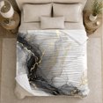 thumbnail image 5 of Elegant Marble Gold Vein, Festive autumn celebration Scene, Warm Flannel Blanket for Living Room and Family Room with Detailed Artwork, Art Lovers autumn celebration Gift, Festive Home Decor, 5 of 9